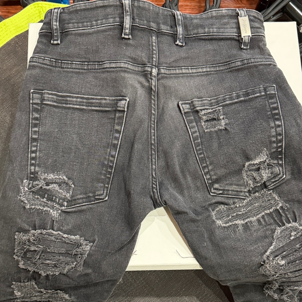 REPRESENT Rugged Black Ripped Jeans - Picture 6 of 8